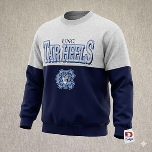 Dodger UNC Tar Heels Sweatshirt XL North Carolina Colorblock 90s Vintage NWT